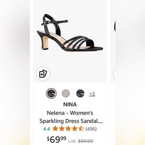Sparkly Black Kitten Heel